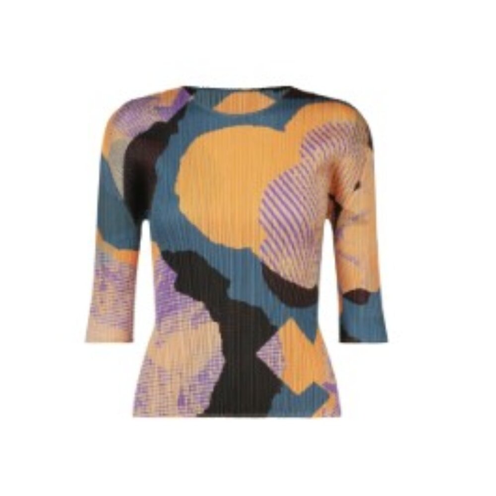 NWT Pleats Please Issey Miyake Meteorite Print Top size 3 - Picture 1 of 4